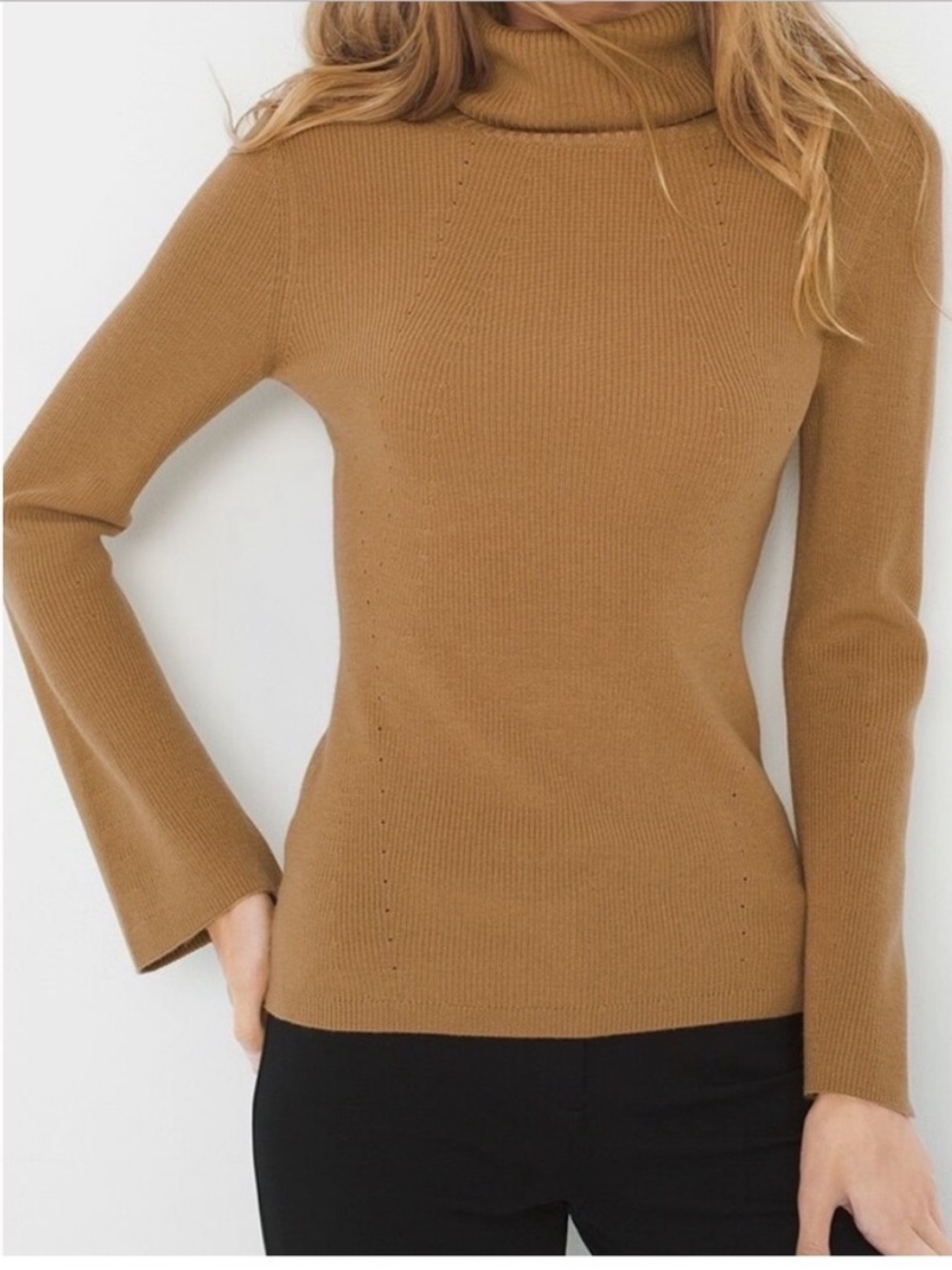 WHBM BELL SLEEVE TURTLENECK SWEATER